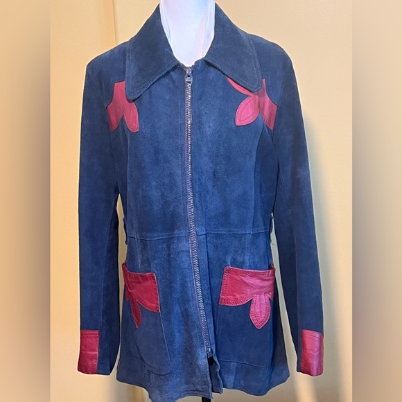Rare vintage blue suede jacket-Men’s—60s - Picture 4 of 15